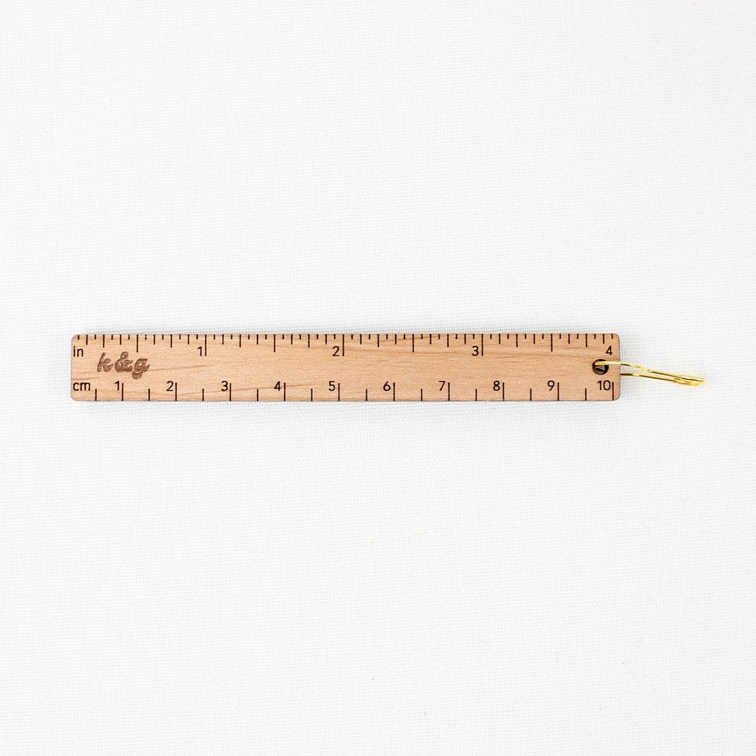 Knit & Gather Upcycled 4" Clip Ruler
